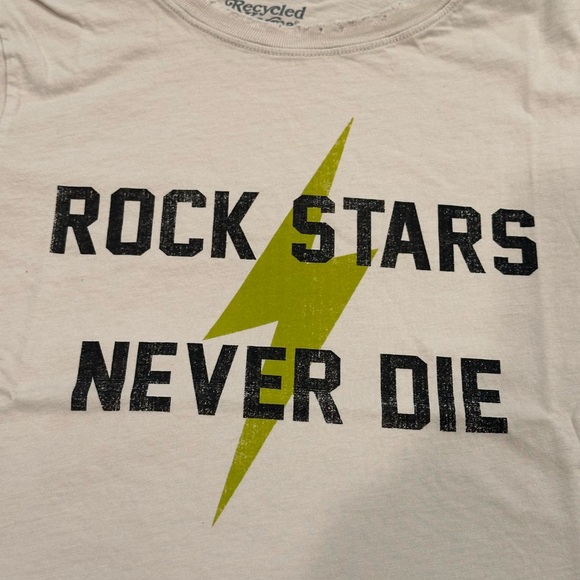 NEW Recycled Karma "Rock Stars Never Die" Roll Up Tee - Picture 10 of 10
